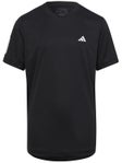 adidas Boy's Core Club 3 Stripe Crew Black XS