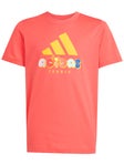 adidas Boy's Fall Tennis Graphic T-Shirt Red L