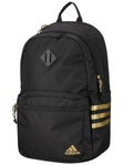 adidas Classic 3 Stripe Backpack Black/Gold
