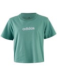 adidas Girl's Fall Embroidered T-Shirt Teal S