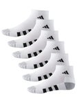 adidas Youth Cushioned Quarter 6-Pack Sock White