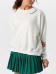 CourtLife Wms Pickleball Patch Crewneck Ivory M/L