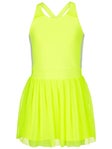 Lucky in Love Girl's Game Time Dress Yellow L