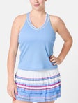Lucky In Love Women's Blue Streak Tank Powder XL