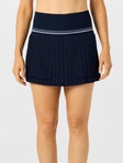 Lucky In Love Women's Motion Pleat Skirt Navy XL