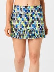 Lucky In Love Wms Stripe Pickleball Skirt Print L