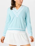 Lucky in Love Wms Riviera V-Neck Sweater Wave XS