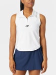 New Balance Women's Core Collared Tank White M