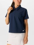 New Balance Women's Paris Crop Polo Navy XS