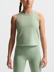 Nike Girl's Summer Ribbed Tank Green M