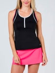 Sofibella Women's Amore Mio Zip Tank Black S