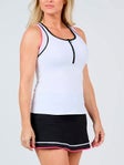 Sofibella Women's Amore Mio Zip Tank White XL