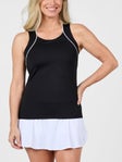 Sofibella Wms Mystic Sunrise Scallop Tank Black S