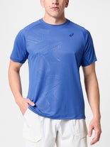 Asics Men's Fall Game Print Top Dk Cobalt XS