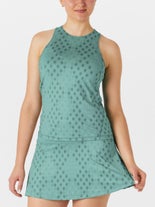 adidas Women's Fall Club Graphic Tank Teal L