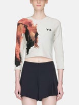 adidas Women's Y-3 Crop Long Sleeve Grey XS