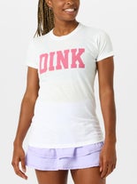 Bubble Women's Pickleball Dink T-Shirt Wh/Pink S
