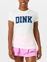 Bubble Women's Pickleball Dink T-Shirt Wh/Navy XL