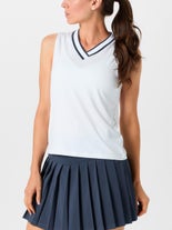 BOAST Women's Fall V-Neck Tank White XL