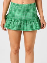 Bubble Wms Lawley Skirt Green Houndstooth L