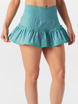 Bubble Women's Lawley Skirt Palm Gingham XL