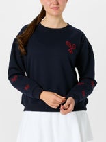 CourtLife Wms Racquet Sleeves Crewneck Navy XS