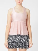 Denise Cronwall Wms Parker Tier Racer Tank Blush L