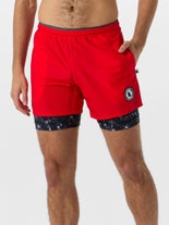 Flow Society Men Rainmaker 2-in-1 Short Red XL