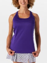 Grand Slam Women's Summer Racer Tank Blue S