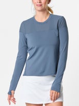 InPhorm Wms Shadow Eva Long Sleeve Top Blue L