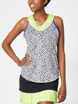 Jofit Women's Lime Drop Love Tank Print M
