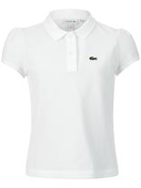 Lacoste Girl's Scallop Polo White 6A