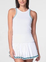 Lucky In Love Wms Win It Stripe Tank White L