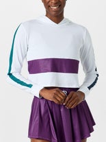 Lucky In Love Women's Shimmer Hoodie White L