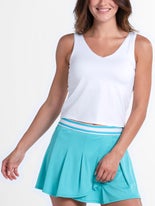 Lucky in Love Wms Waves Court Bra Tank White XL