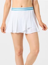 Lucky in Love Wms Waves Stripe Skirt White XL