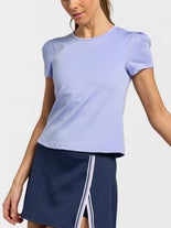 LIJA Women's Born to Play Signet Top Periwinkle XS