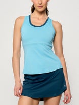 LIJA Women's Perfect Match Peek Tank Blue XS