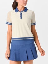 Penguin Wms Fall Mesh Sleeve Polo Birch L