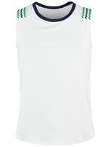 Sofibella Girl's Spirit Wave Trim Tank White S