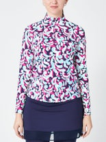 SanSoleil Women's SolTek LUX 1/4 Zip Fuchsia XS