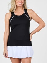 Sofibella Wms Mystic Sunrise Scallop Tank Black S