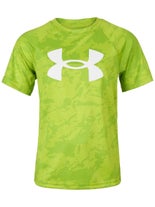 Under Armour Boy's Fall Tech Print Top Green L