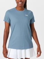 Under Armour Wms Fall Tech Rib Top Blue Smoke XS
