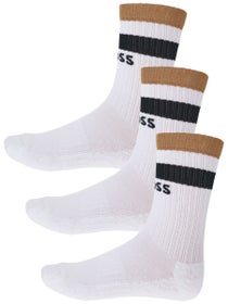 BOSS Rib Iconic Crew Sock 3-Pack White