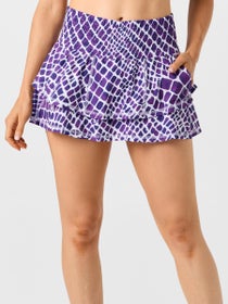 Bubble Women's Ruffle Skirt - Purple Croc