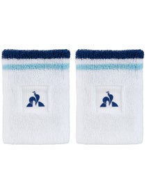 Le Coq Sportif Summer Doublewide Wristbands White/Coast