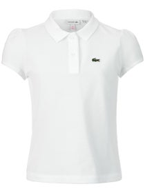 Lacoste Girl's Scallop Polo - White