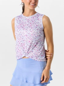 Lucky In Love Women's Blues Moon Flower Twist Tank