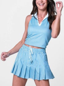 Lucky In Love Women's Hip Fit Linen Stripe Tank